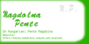 magdolna pente business card